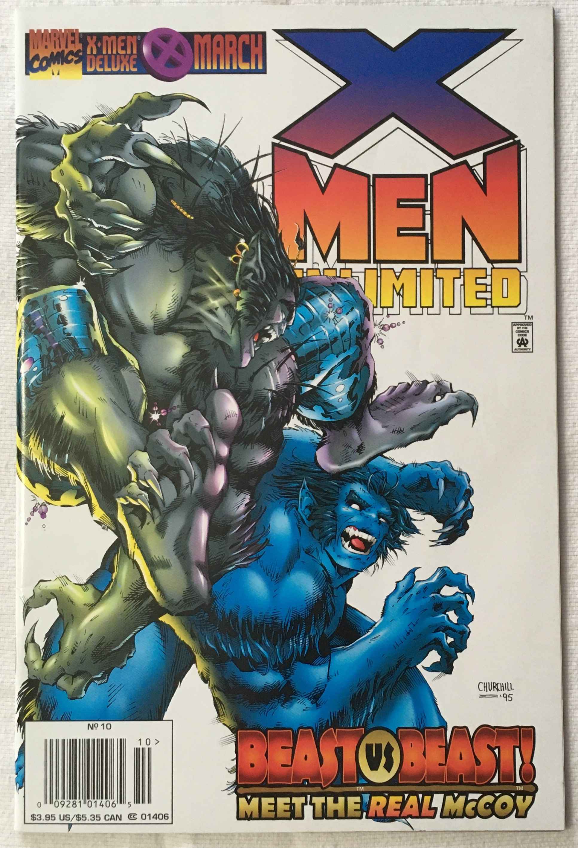 X-Men Unlimited - Beast vs Beast - Need To Know - Volume 1 - No. 10 - March 1995 
