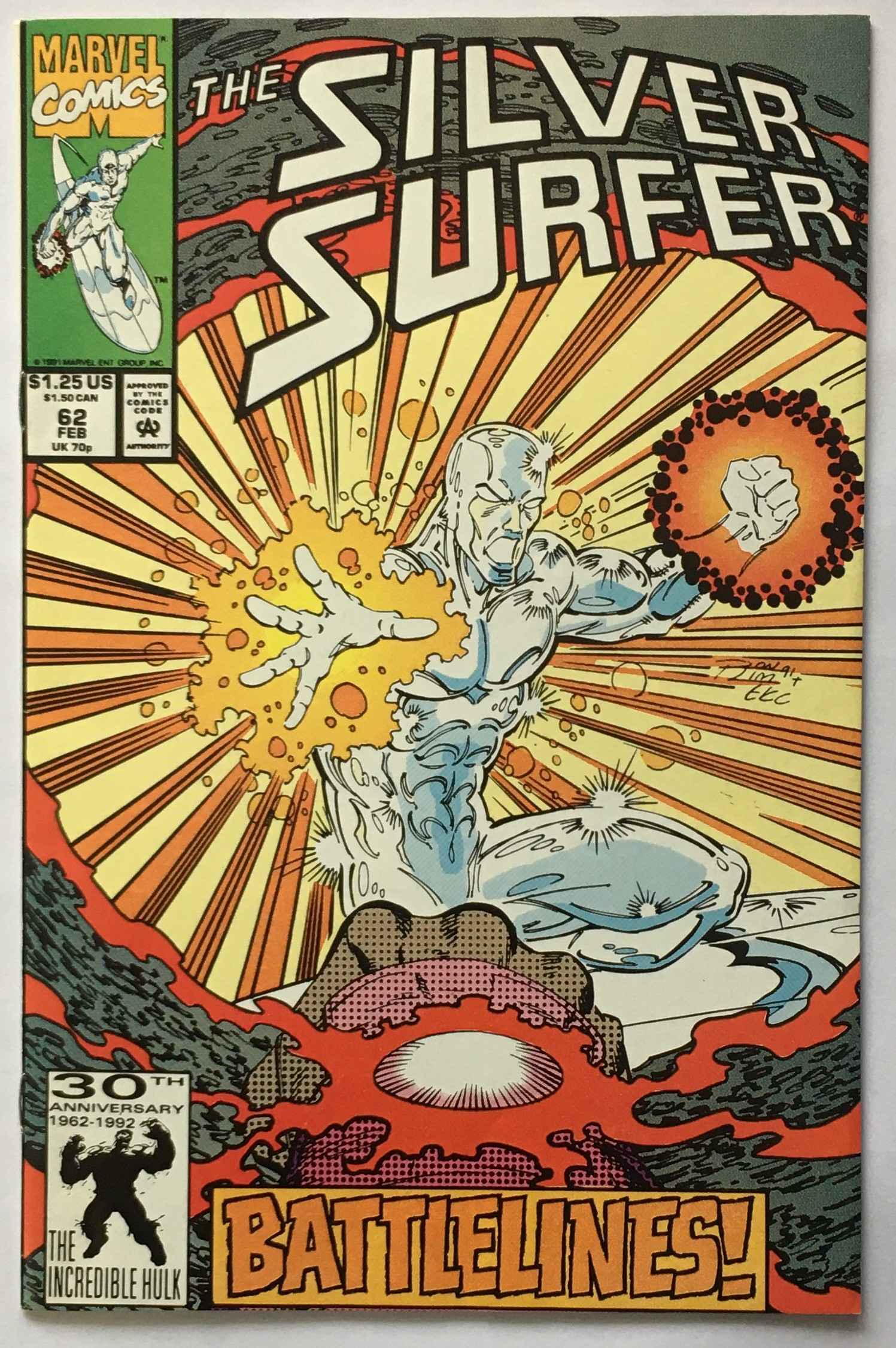 Silver Surfer - Battlelines - Volume 3 - No. 62 - February 1992